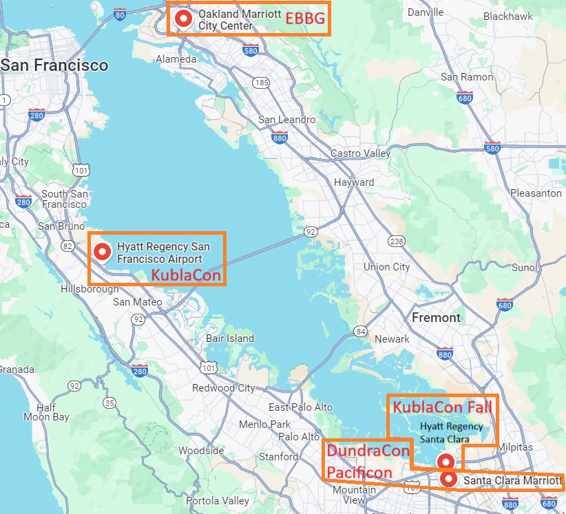 Convention Locations in the Bay Area